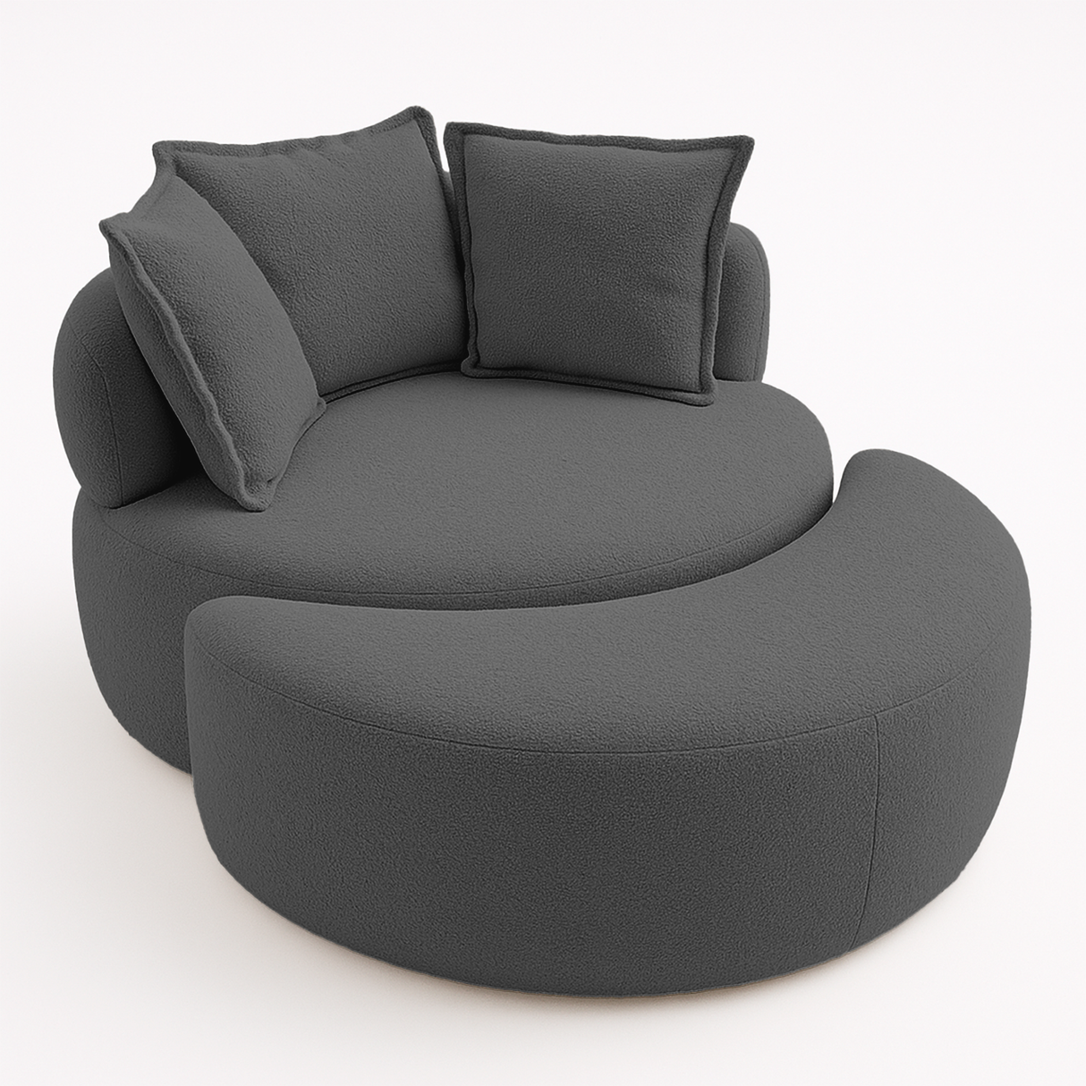 Poltrona con base giratoria Charlotte