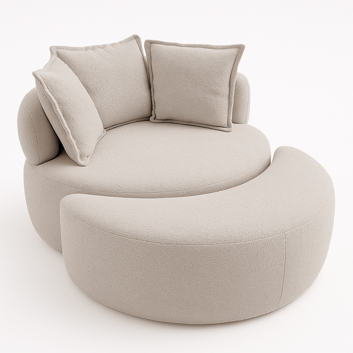 Poltrona con base giratoria Charlotte