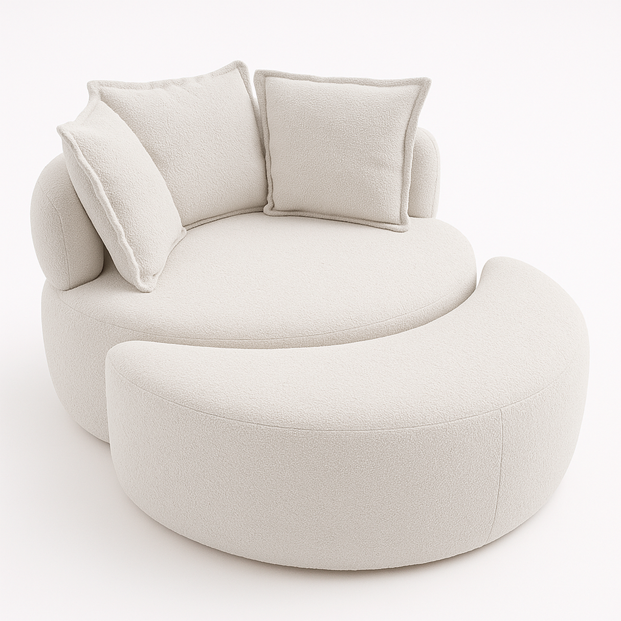 Poltrona con base giratoria Charlotte