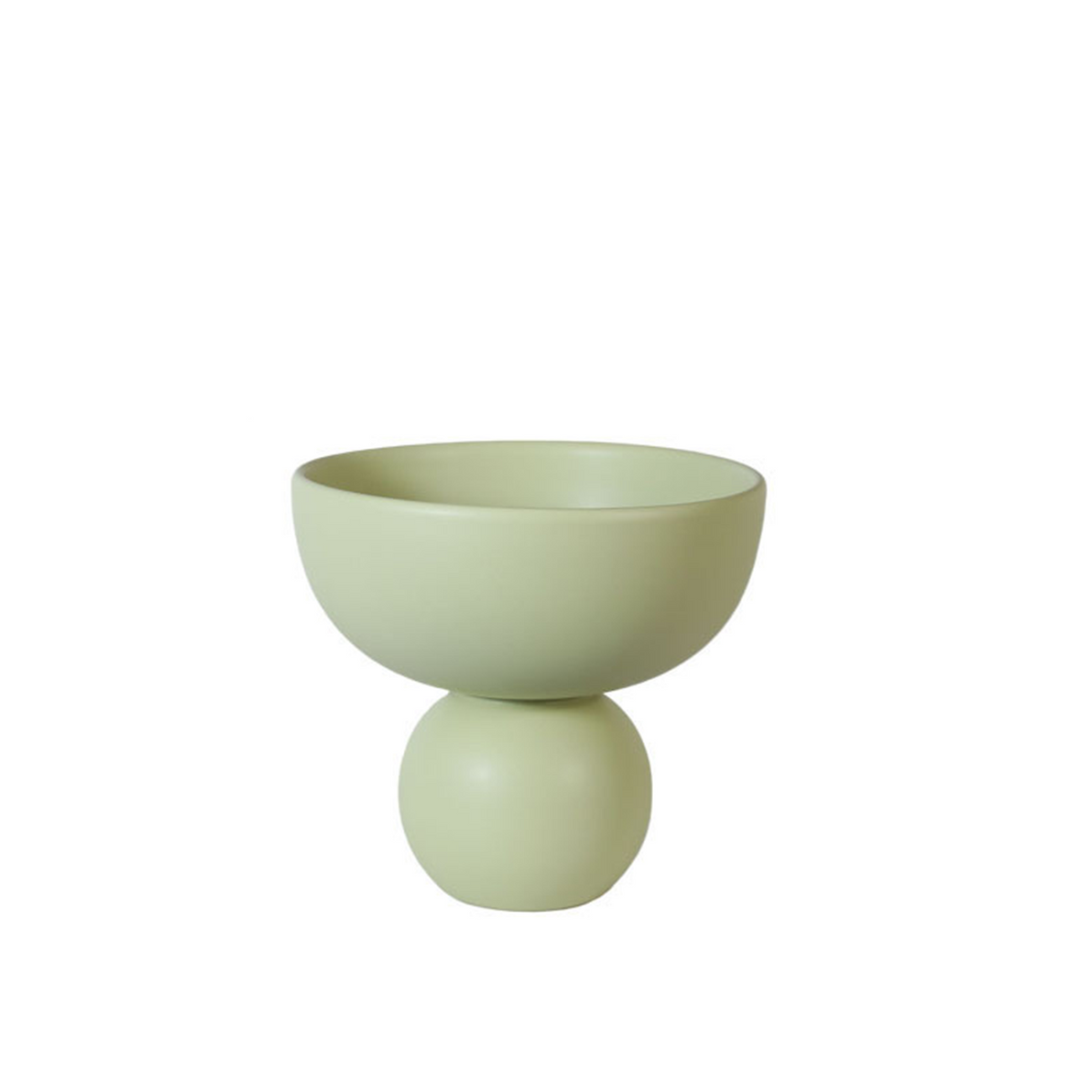 Jarrón Semicírculo Verde Kelida Porcelana