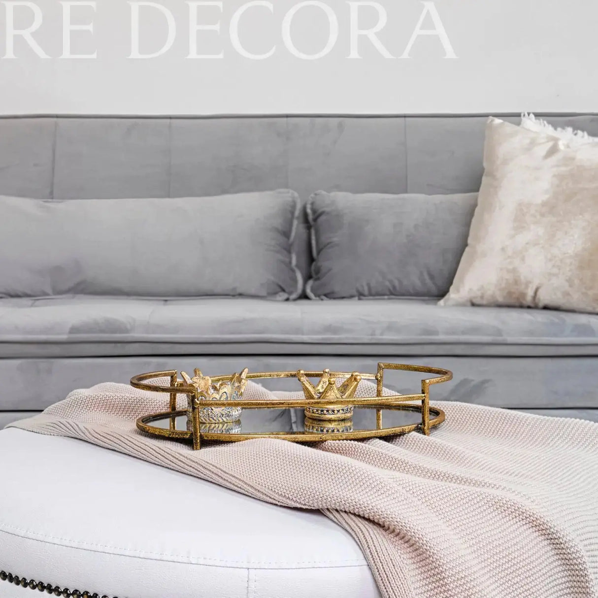 Bandeja Metal Espejo Re Decora