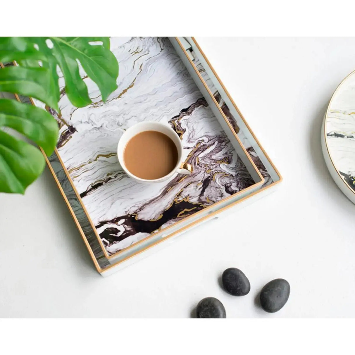 Bandeja Rectangular Blanca - Set de 2 Re Decora