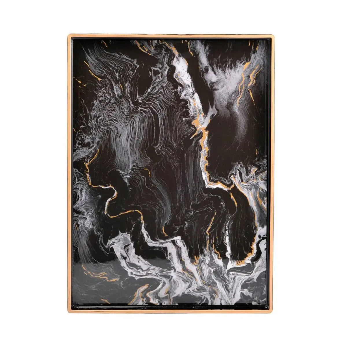 Bandeja Rectangular Negra - Set de 2 Re Decora