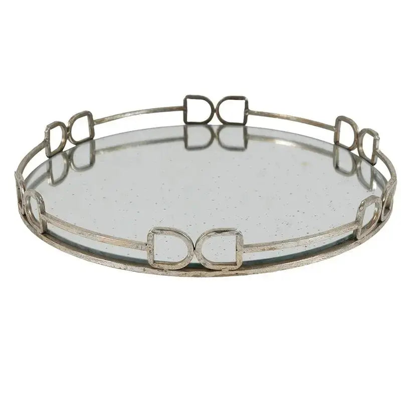 Bandeja Redonda de Espejo Grande Re Decora