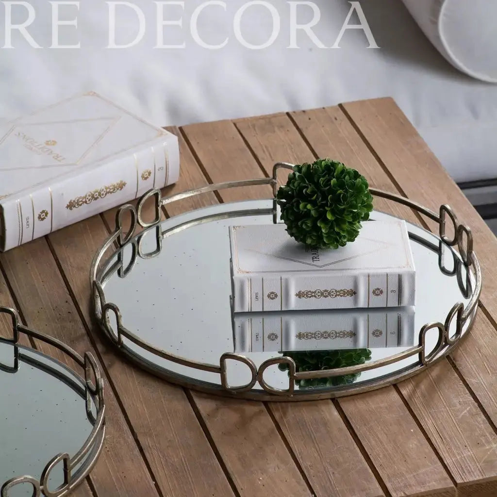 Bandeja redonda de vidrio