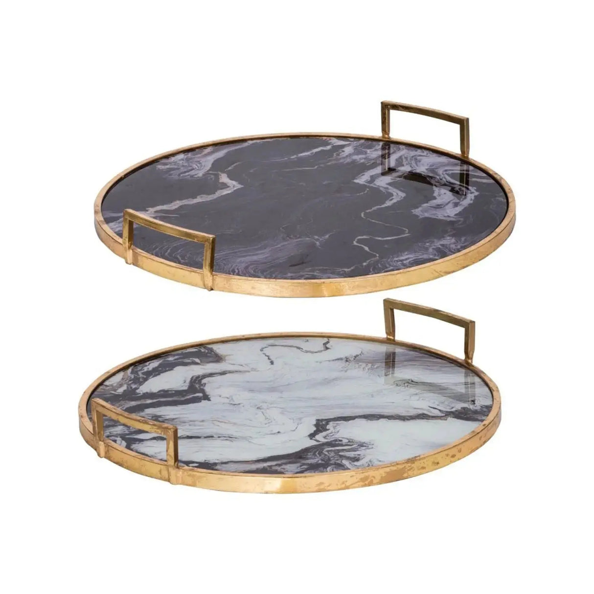 Bandeja Simil Mármol - Set de 2