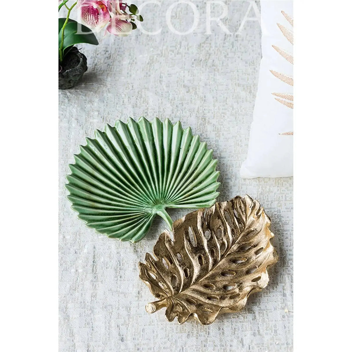 Bandeja de Hoja Dorada - Set de 2 Re Decora