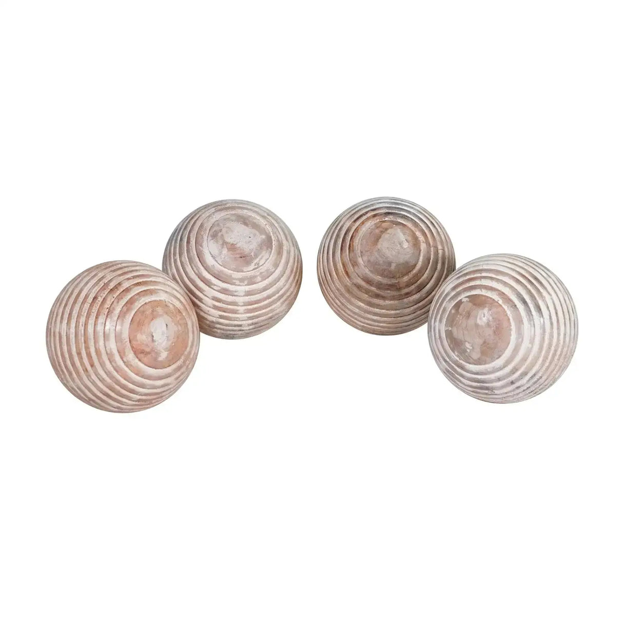 Bolas de Madera Lisa - Set de 4 Re Decora