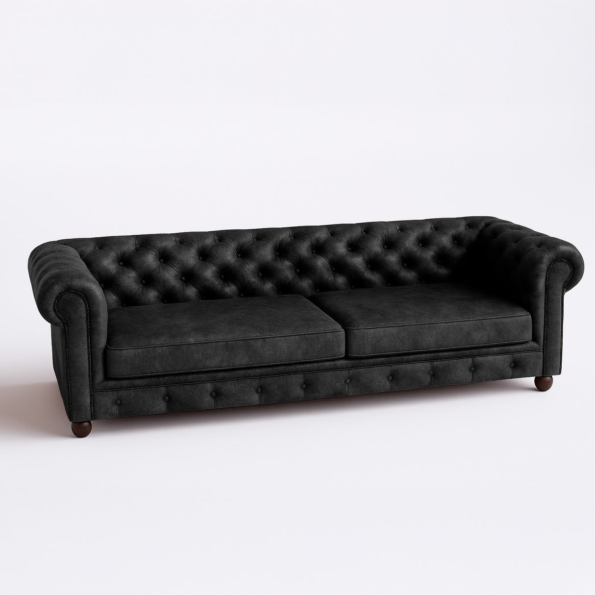 Sofá Chesterfield Cuero Natural