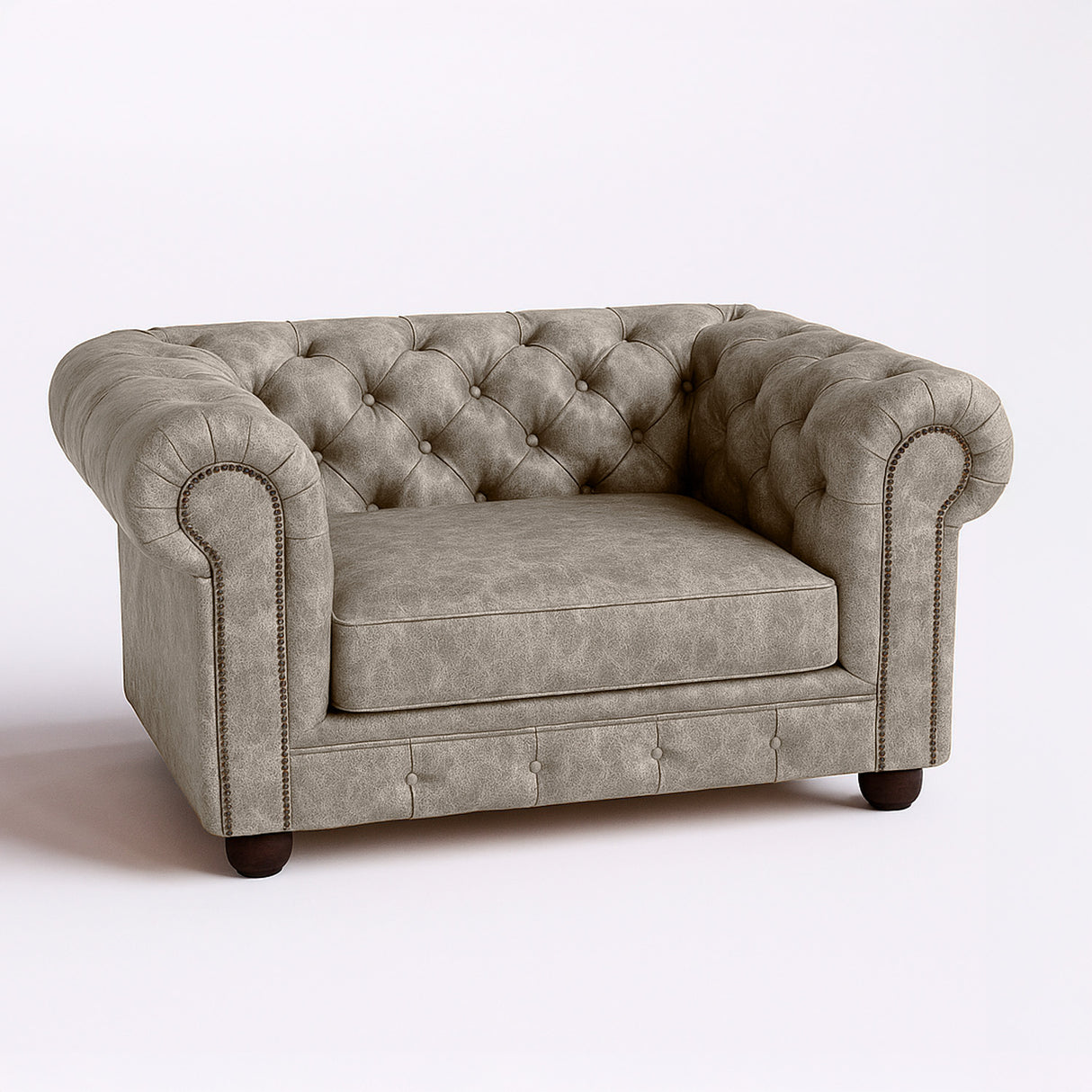 Poltrona de Cuero Chesterfield