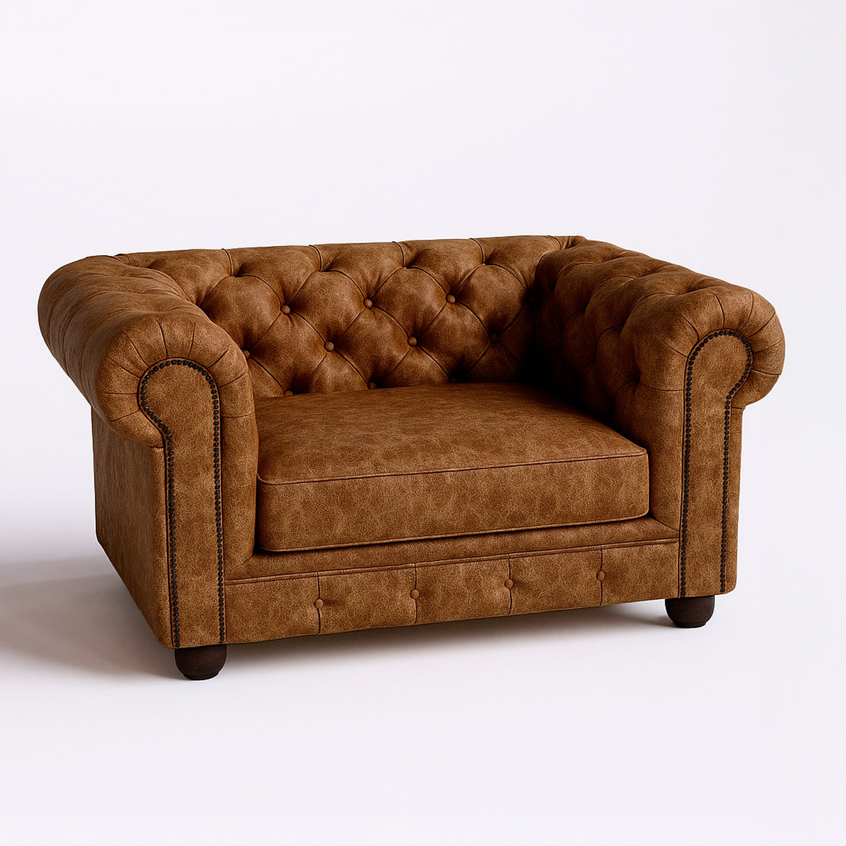 Poltrona de Cuero Chesterfield