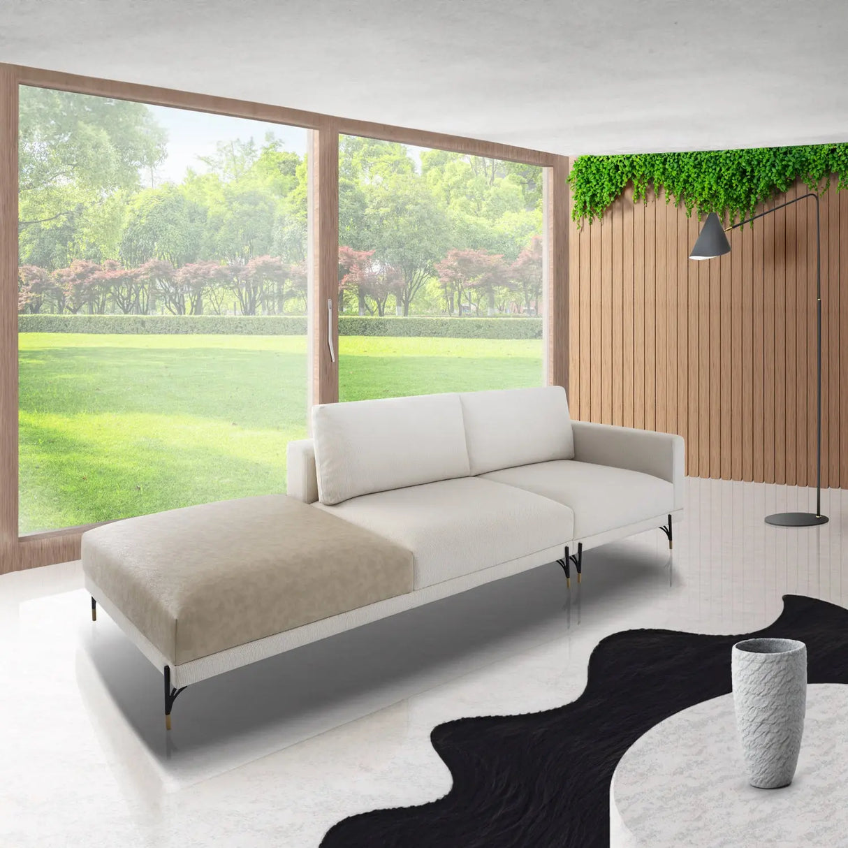 Sofá Cobble Single con Pouf Di Qualita
