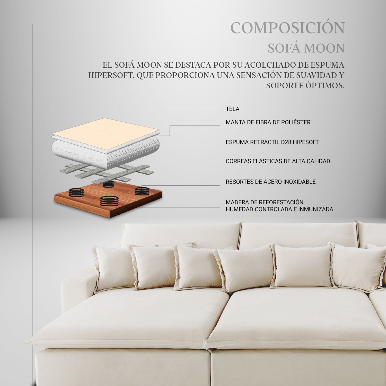Sofá Moon Reclinable y Extensible