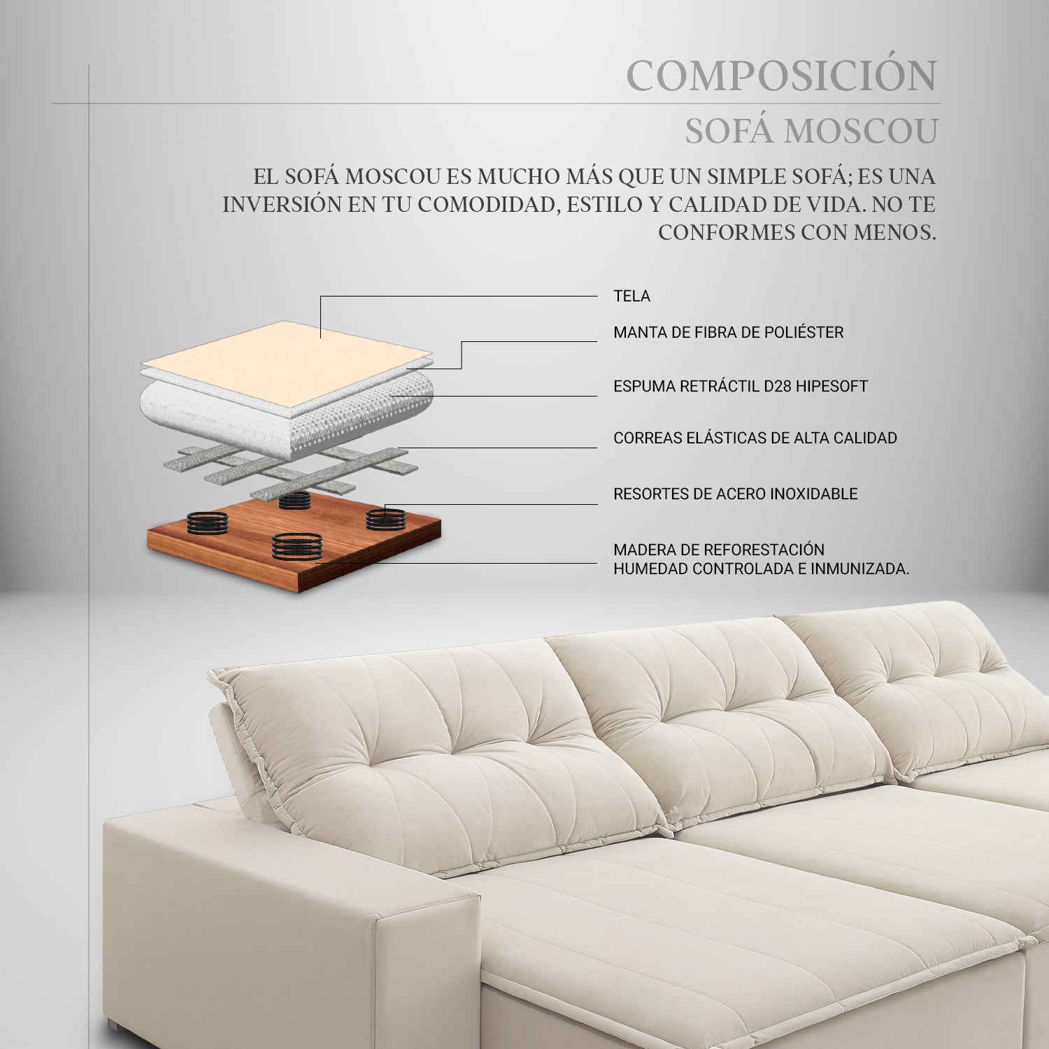 Sofá Extensible y Reclinable Moscou