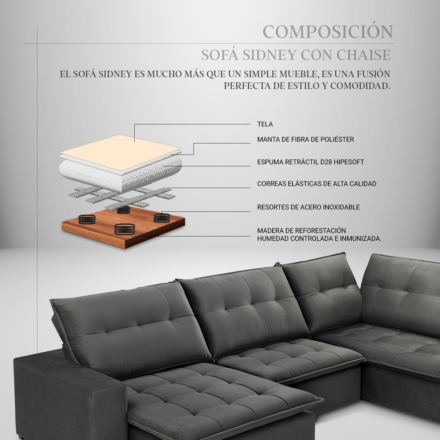Sofá Sidney con Chaise
