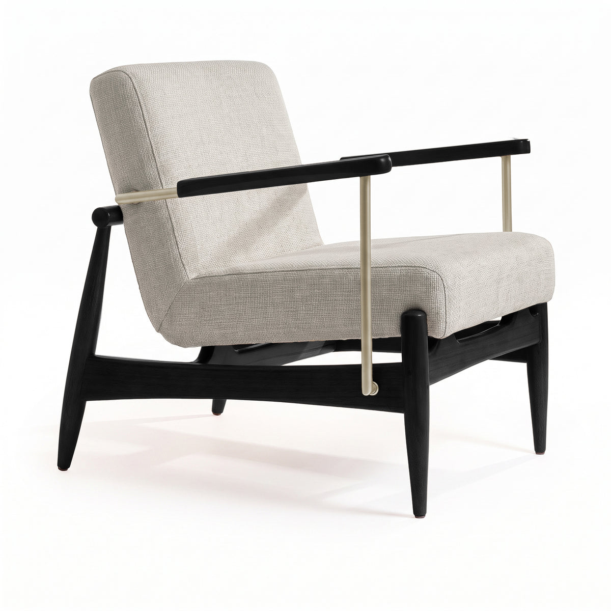 Poltrona Toquio BS705 / COR EBANO / METAL CHAMPAGNE STOCK