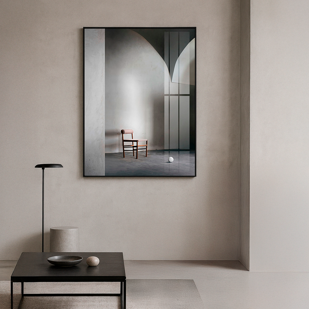 Cuadro Decorativo Mediterraneo Gris Bihua