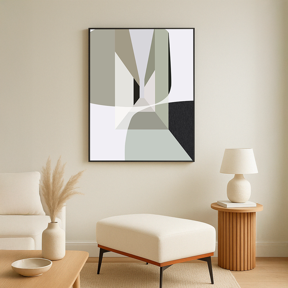 Cuadro Decorativo Mosaico Gris Bihua