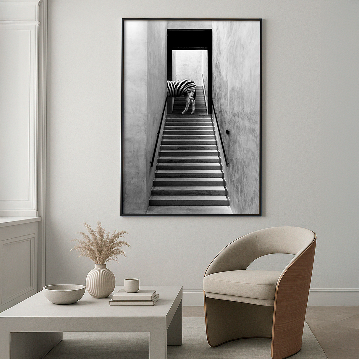 Cuadro Decorativo Zebra Ascendente Bihua