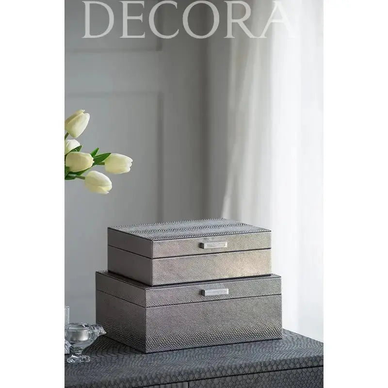 Cajas Decorativas con Franela - Set de 2 Re Decora