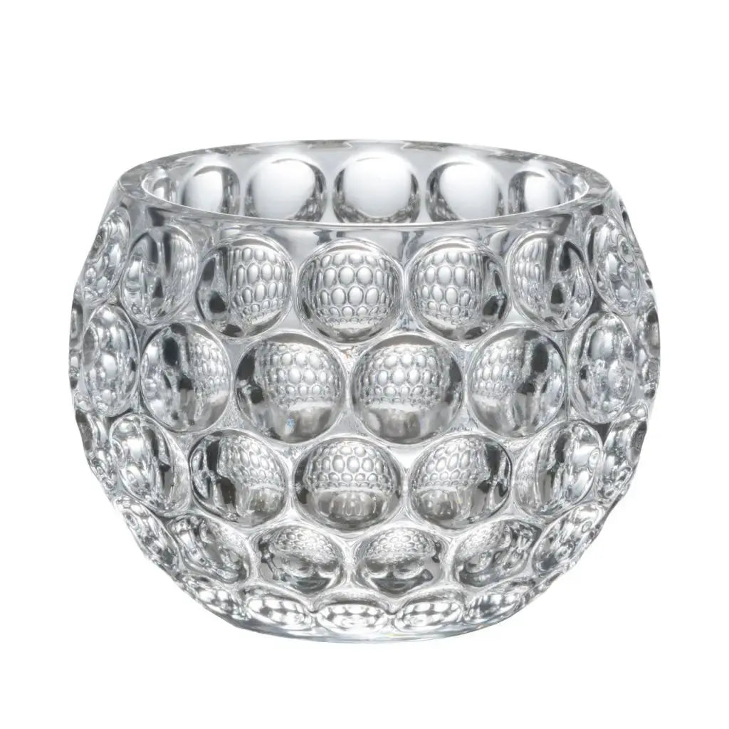 Candelabro de vidrio texturado