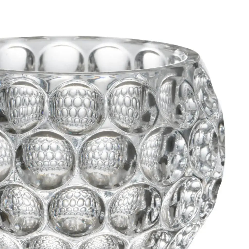 Candelabro de vidrio texturado