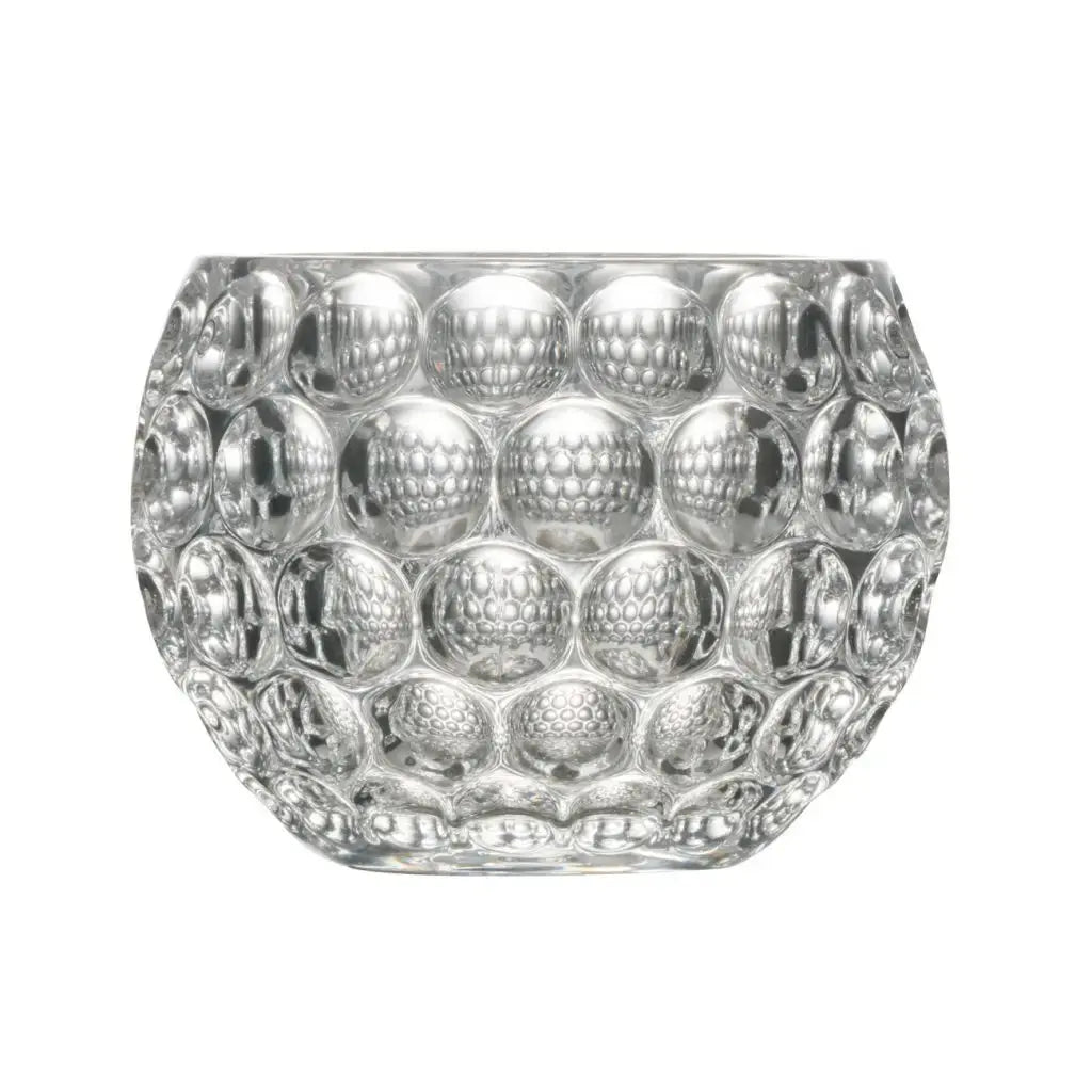 Candelabro de vidrio texturado