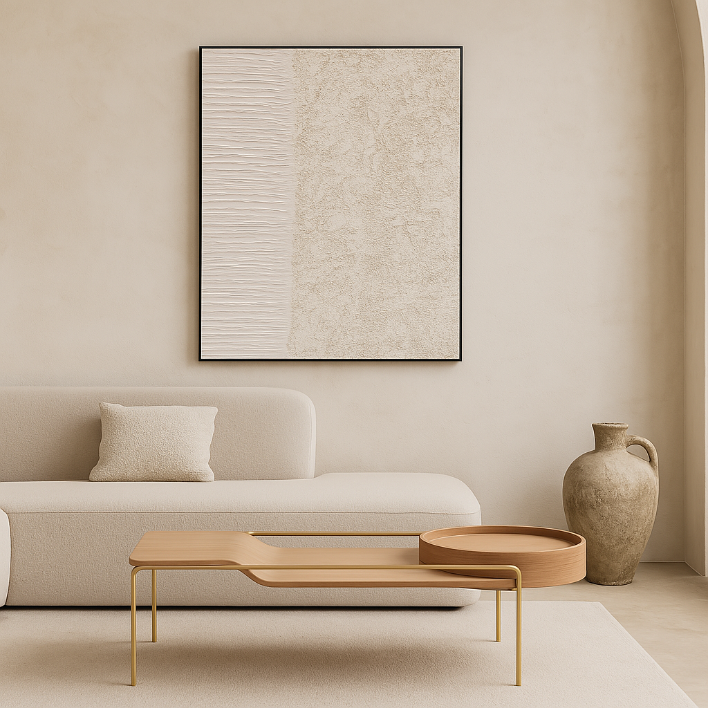 Cuadro Decorativo Abstracto Arena Bihua