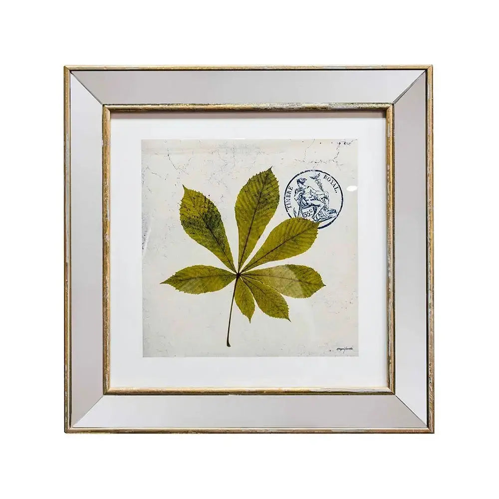 Cuadro Hojas marco espejo