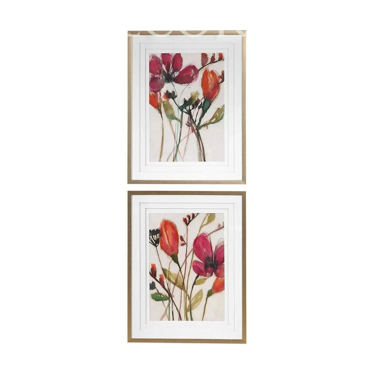 Cuadro Impresión de Flores Enmarcadas