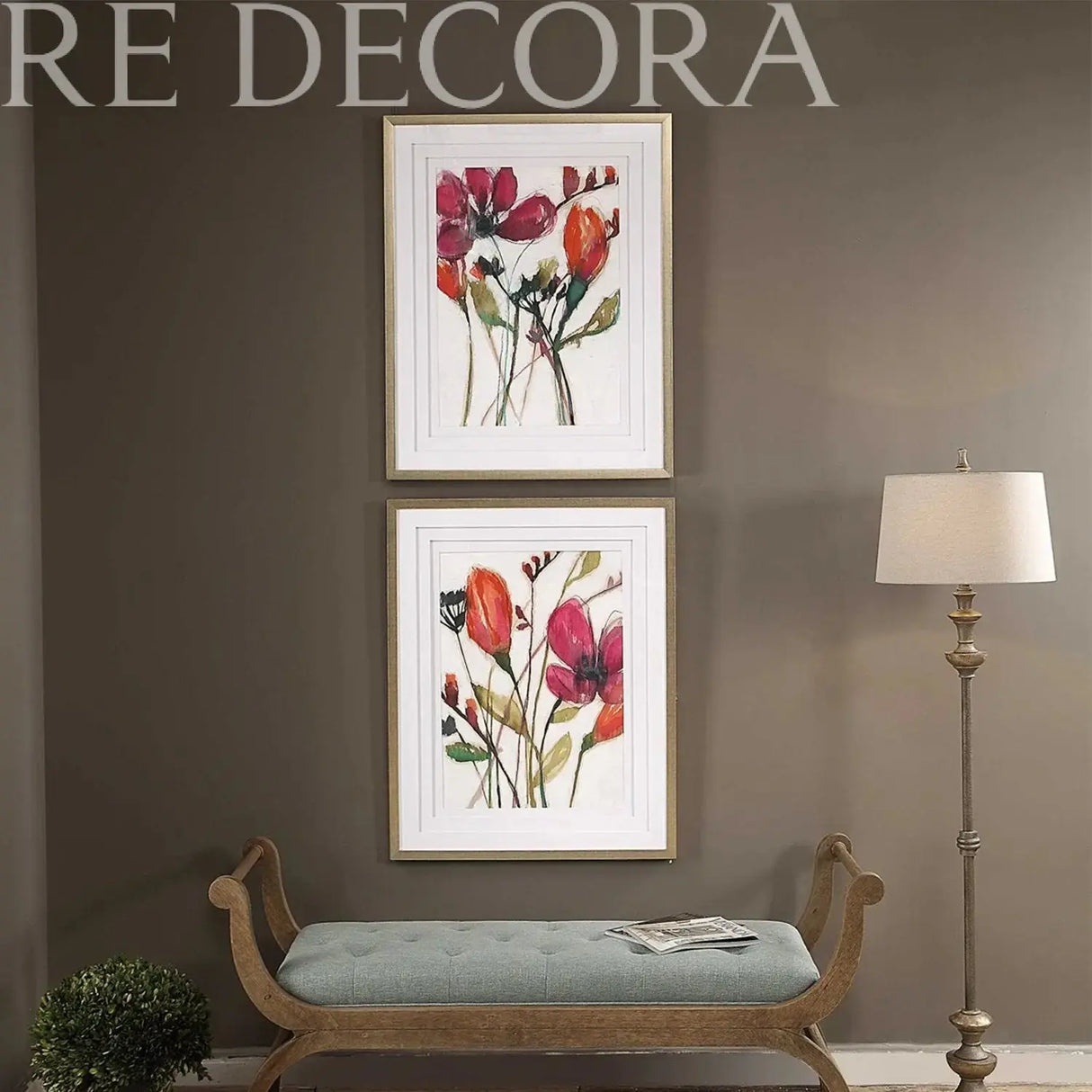 Cuadro Impresión de Flores Enmarcadas