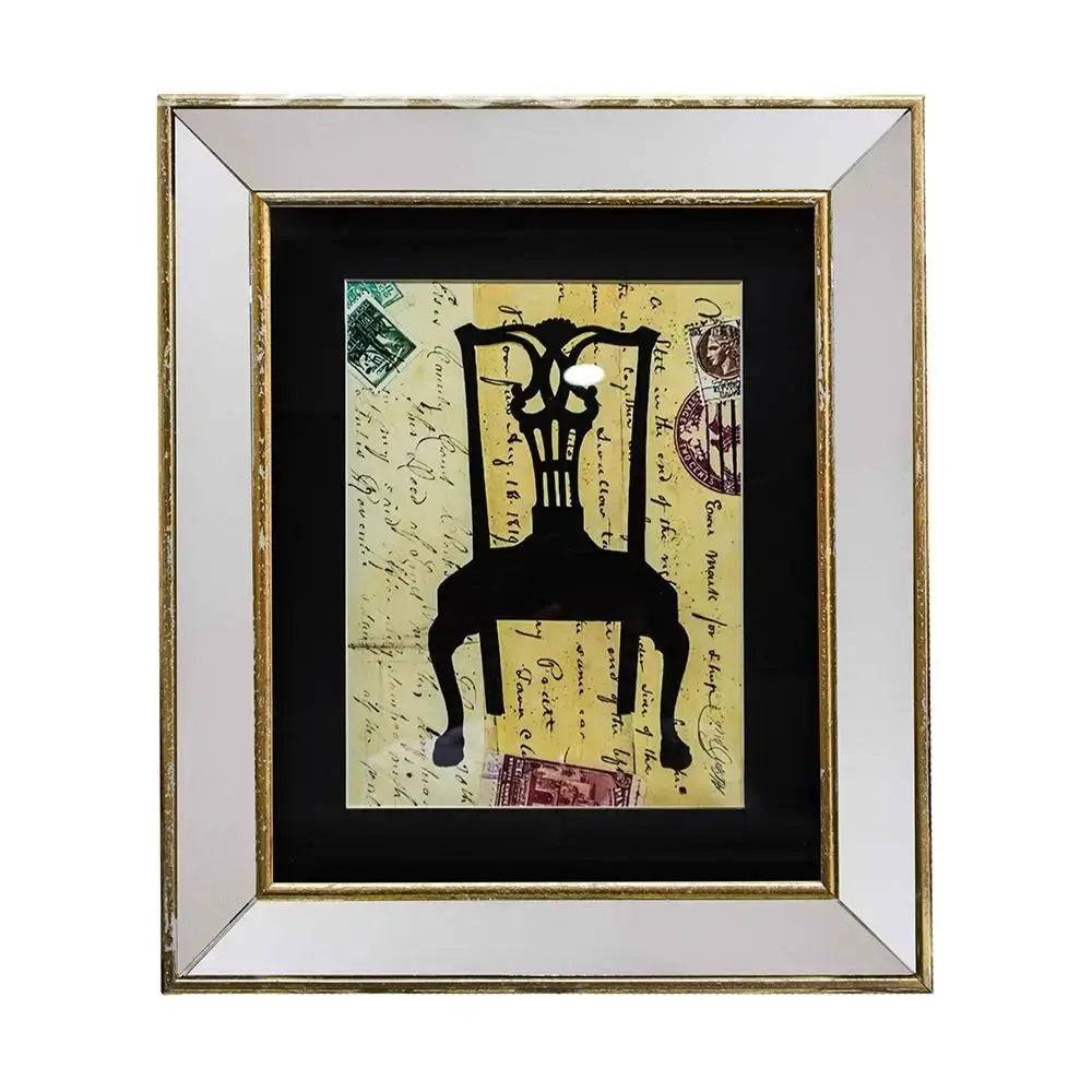 Cuadro Silla Estampillas Doré