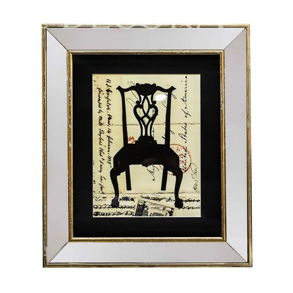 Cuadro Silla Estampillas Doré