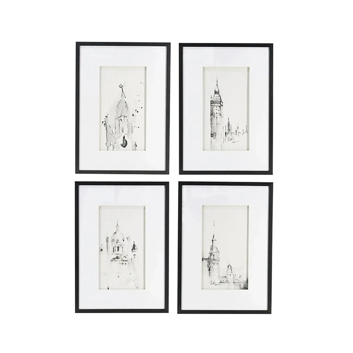 cUADROS aRQUITECTURA SET DE 4