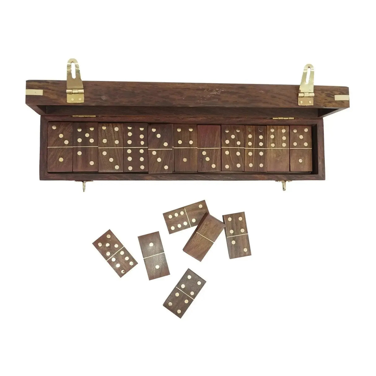 Dominó de Madera y Bronce