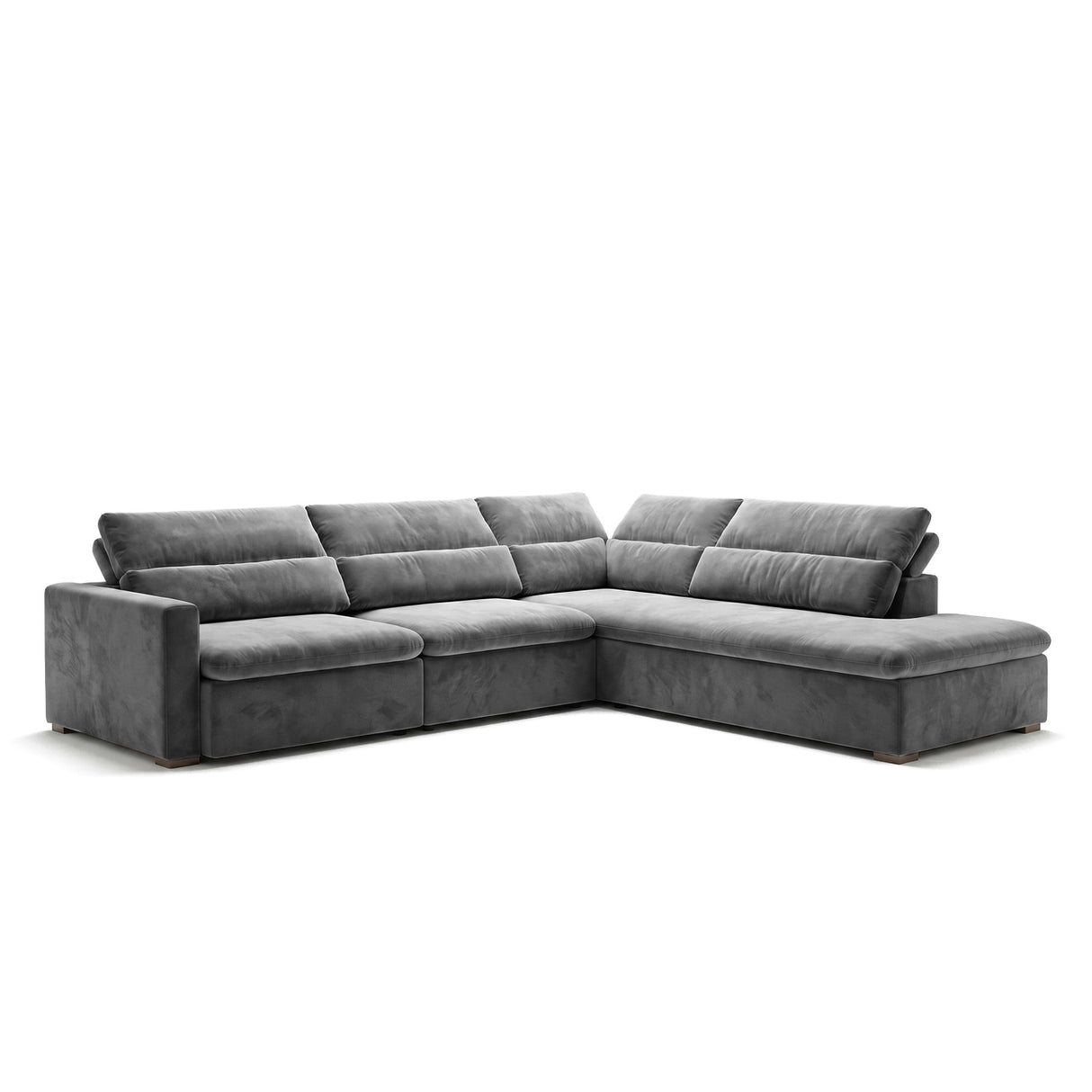 Dublin con Chaise Gris Oscuro Lado Derecho