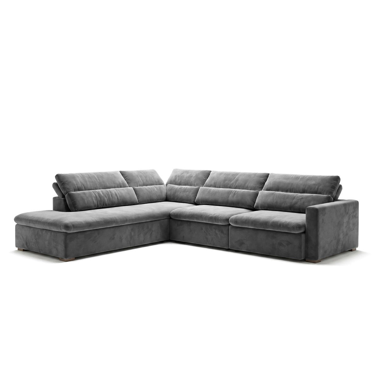 Dublin con Chaise Gris Oscuro Lado Izquierdo