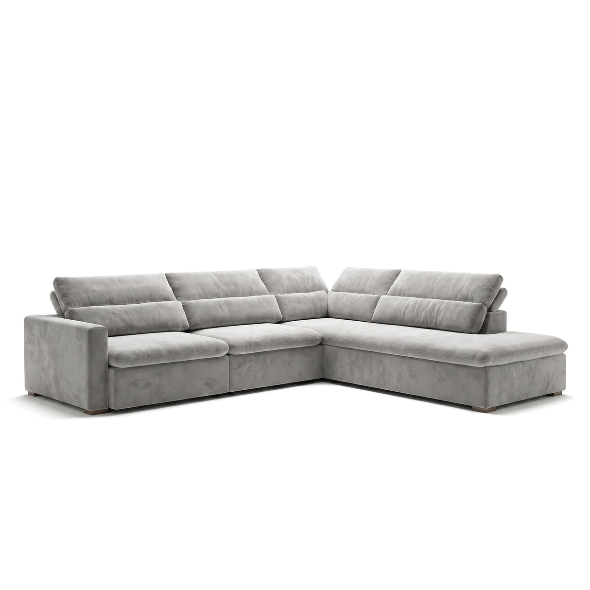 Dublin con Chaise Gris Claro Lado Derecho