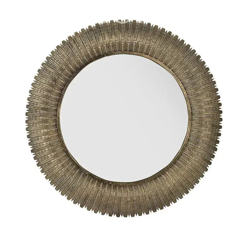 Espejo Redondo Dorado Vintage Re Decora