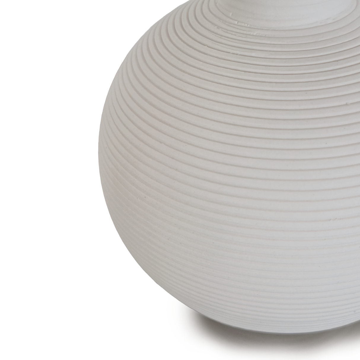 Florero de Cerámica Chico Blanco Cuello Alto