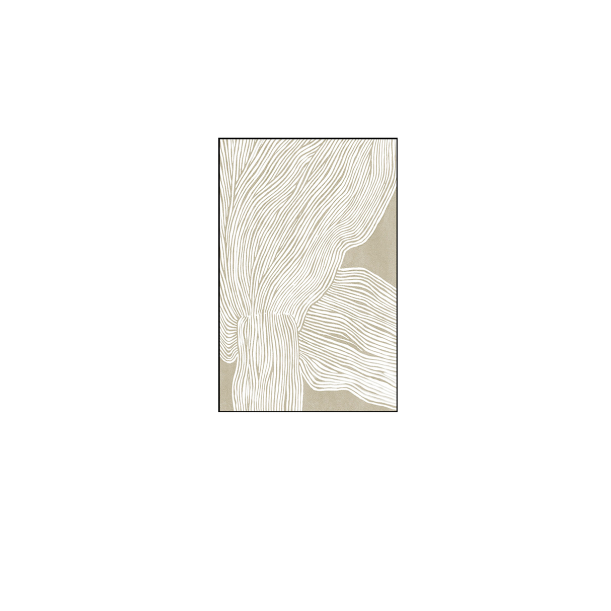 Cuadro Decorativo Abstracto Crema Bihua