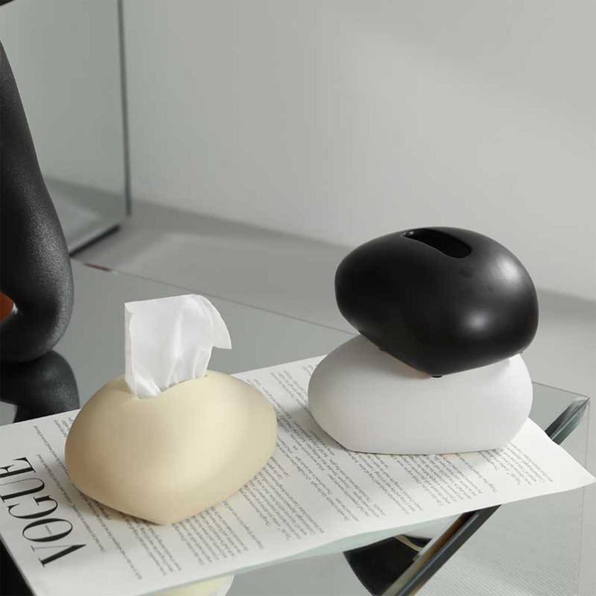 Servilletero Decorativo de Cerámica Ovalado Kelida Porcelana