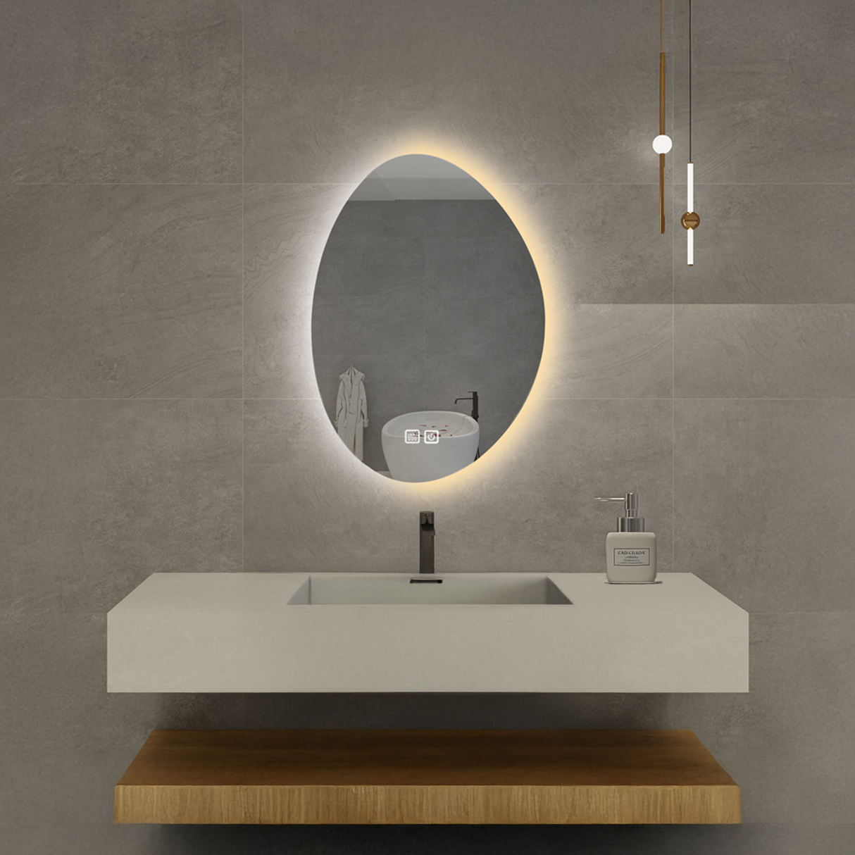 Espejo Led Ovalo Xingnuo