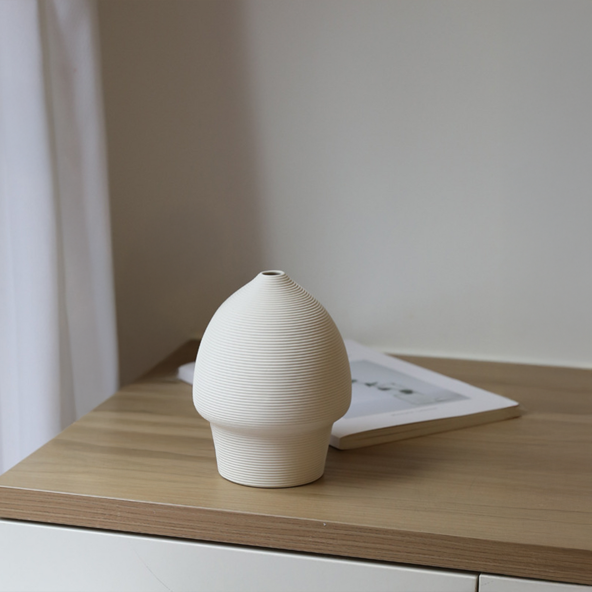 Jarrón Decorativo Circular Puntiagudo Moderno Kelida Porcelana