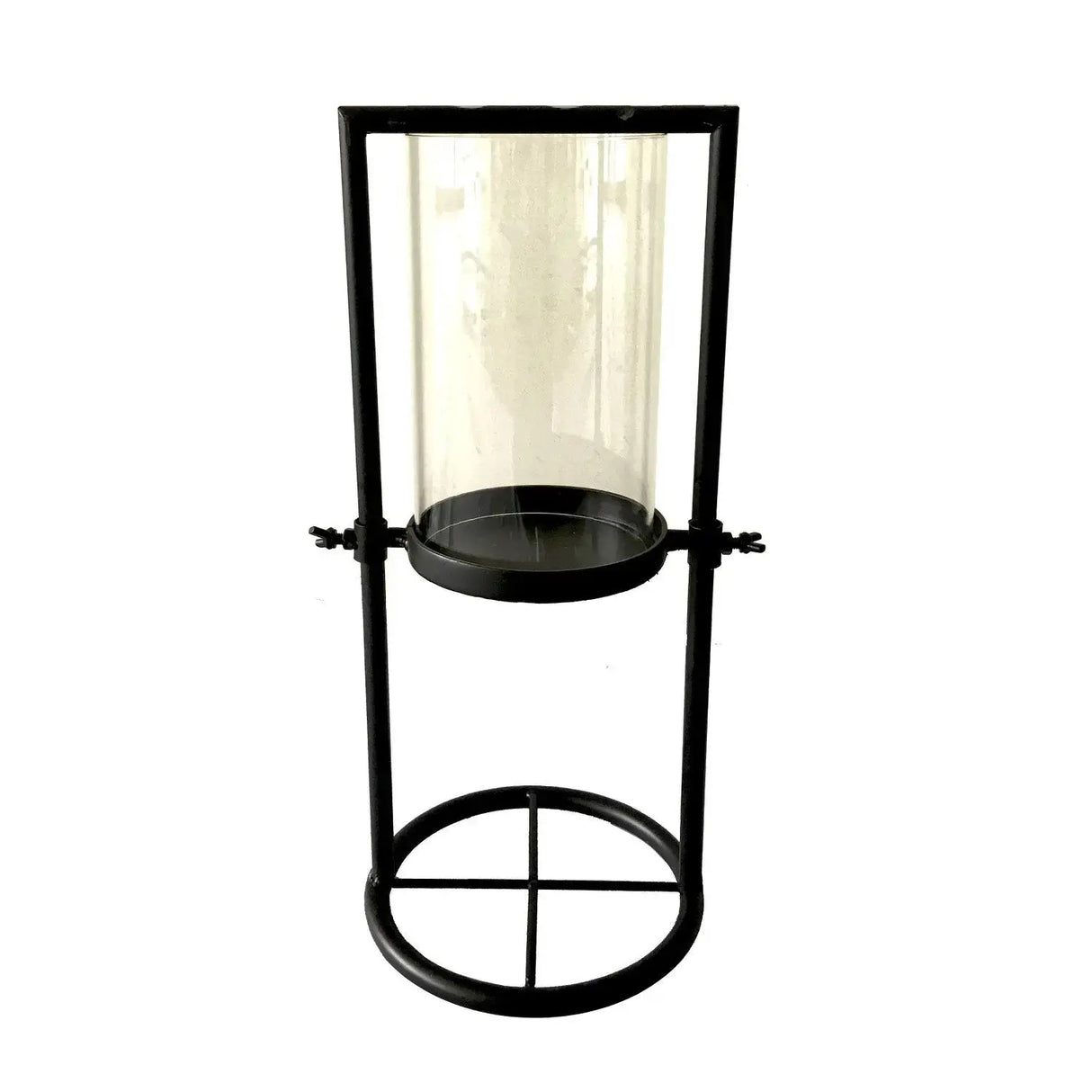 Fanal de fierro con Vidrio Mediano Re Decora