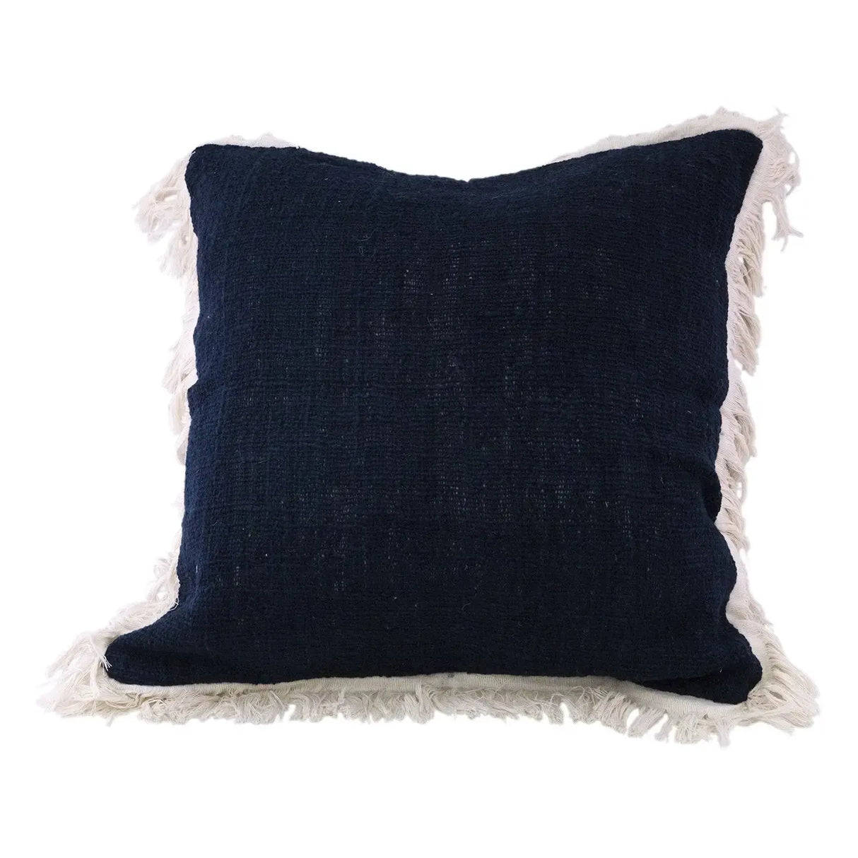 Funda Cojin Liso Indonesia con Flecos