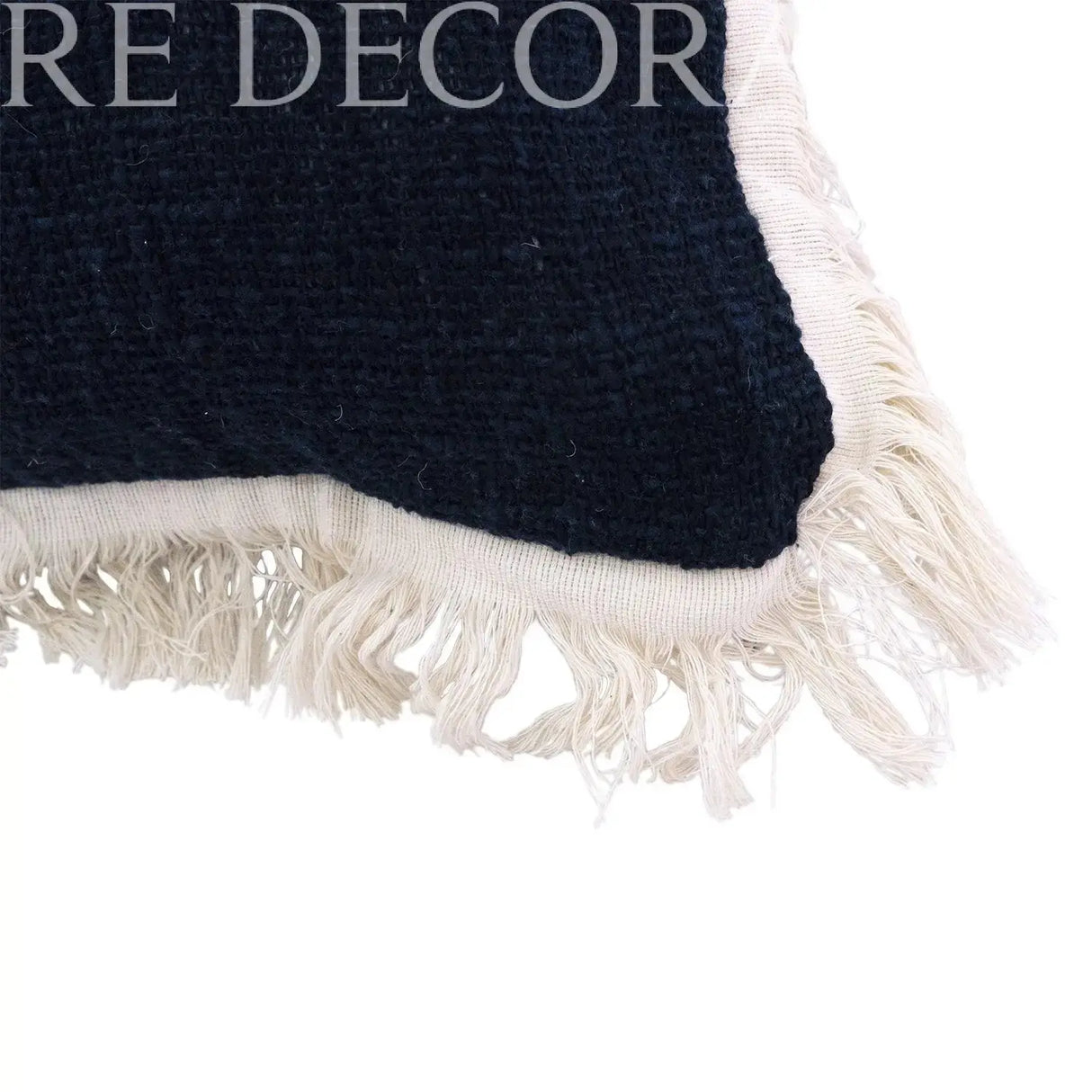 Funda Cojin Liso Indonesia con Flecos