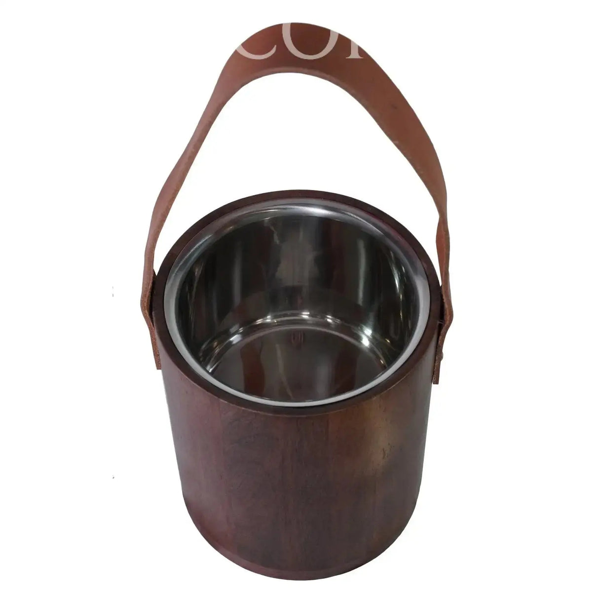 Hielera forrada en cuero