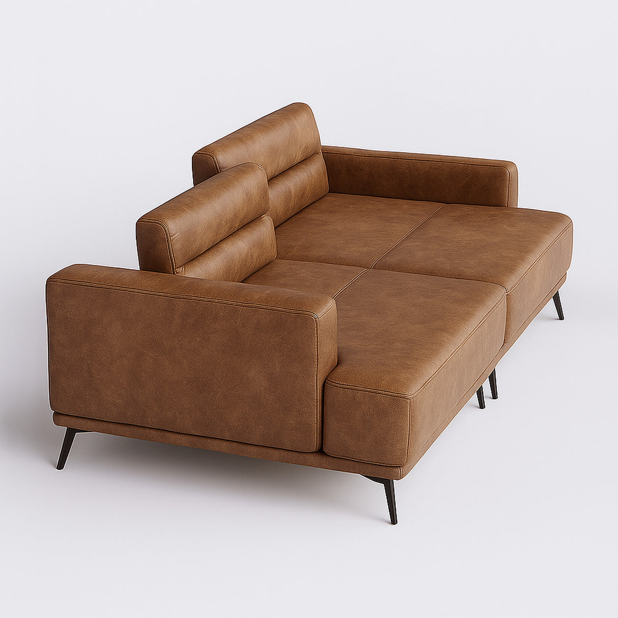 sofá de cuero, sofás de cuero Chile, sofá línea Firenze, sillones de cuero, muebles de cuero, decoración de lujo, sofás modernos, confort, durabilidad.