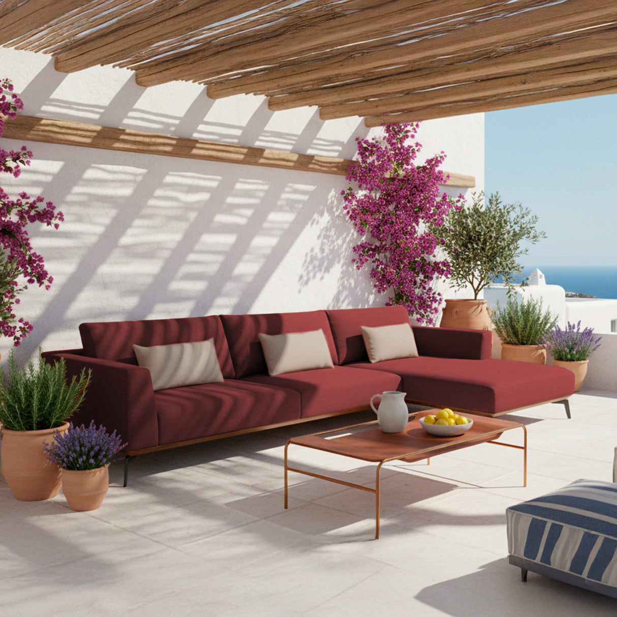 Sofá Palace con Chaise de Terraza